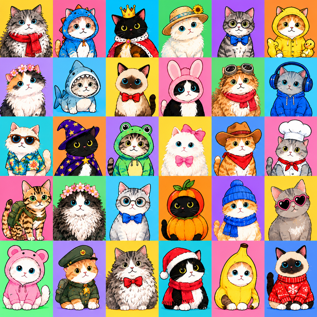 ManyCatWorld Cat Collage 2