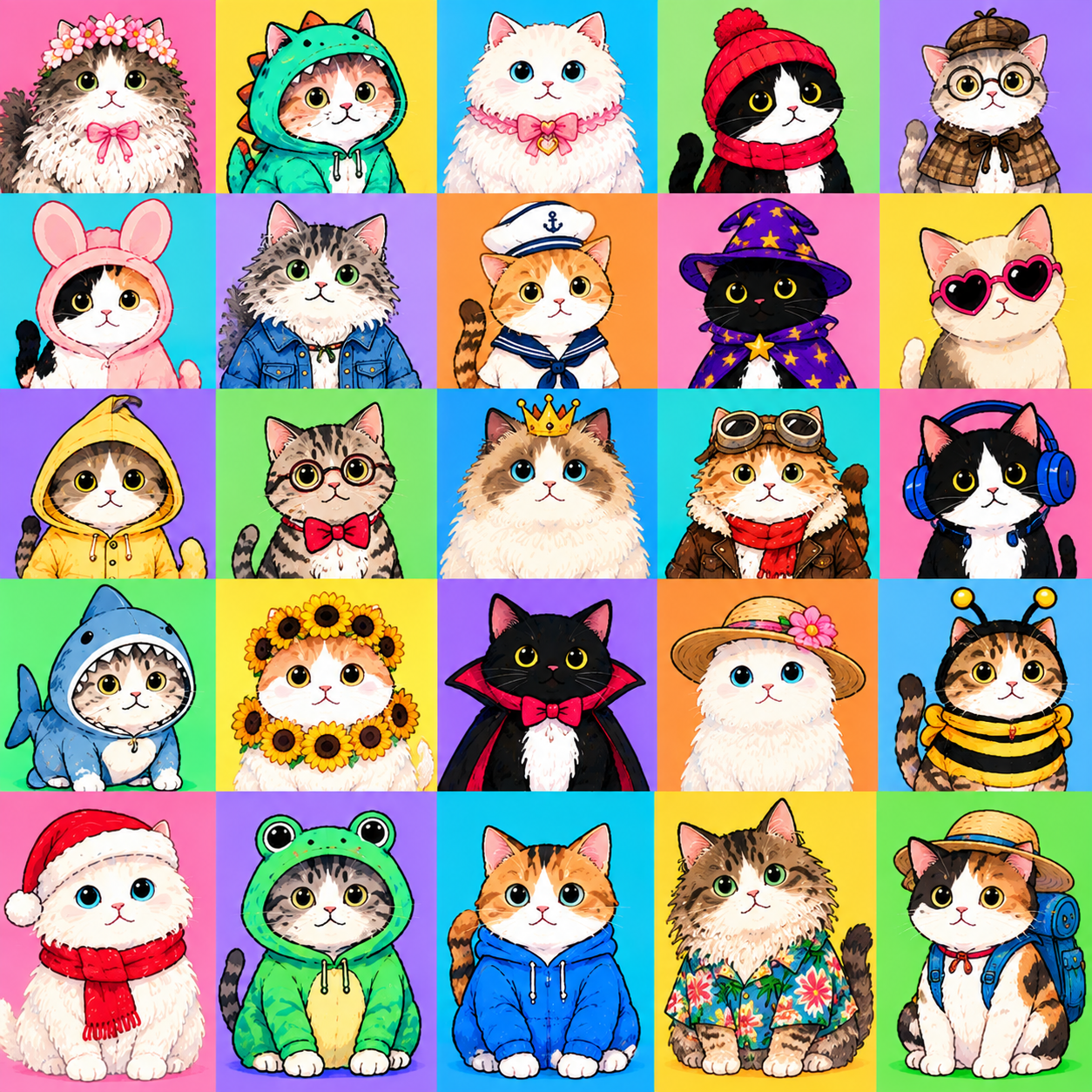 ManyCatWorld Cat Collage 3