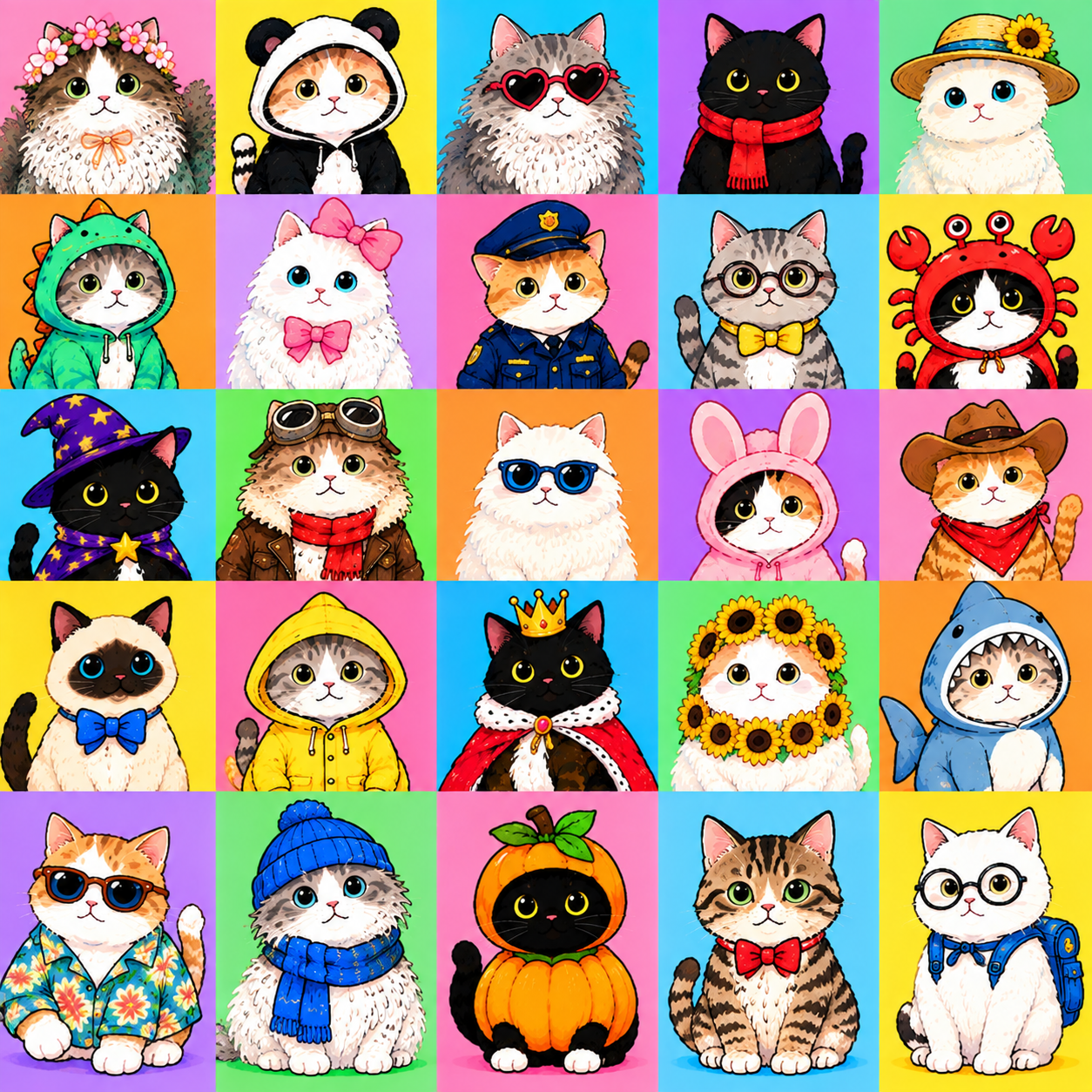 ManyCatWorld Cat Collage 4