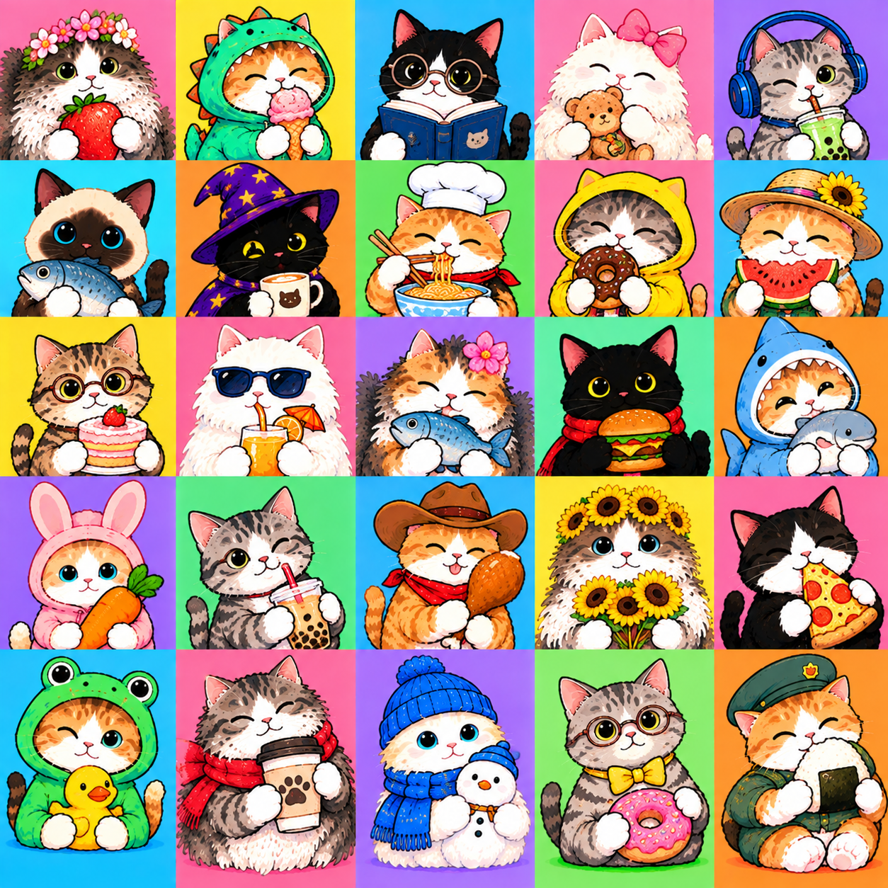 ManyCatWorld Cat Collage 6