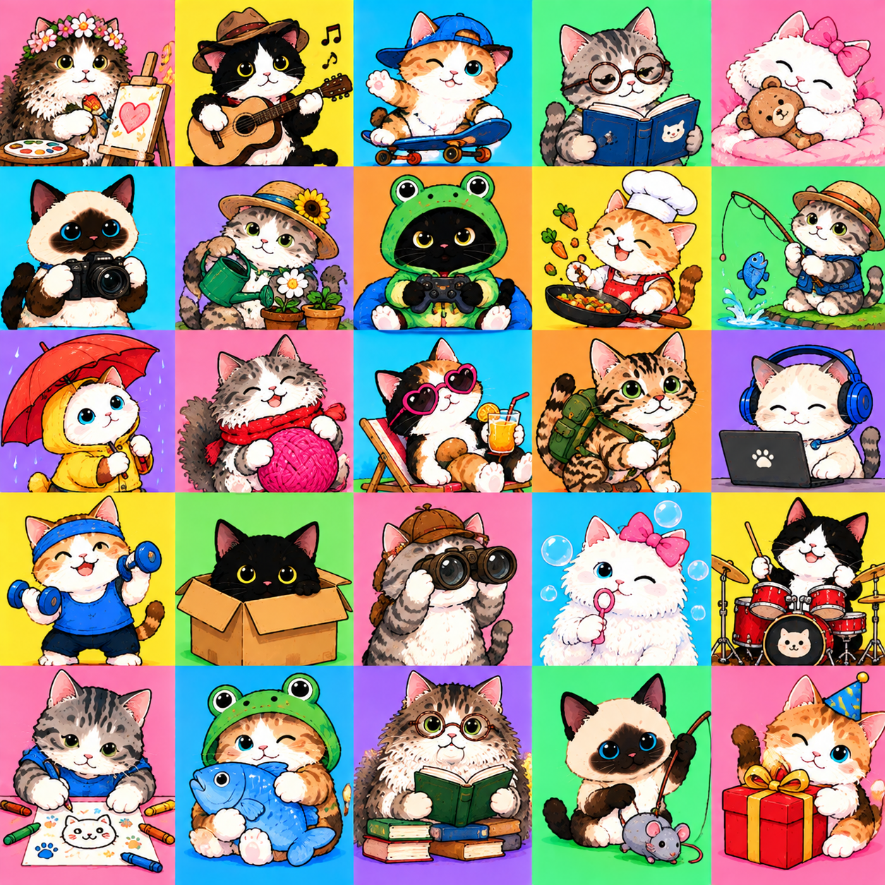 ManyCatWorld Cat Collage 7
