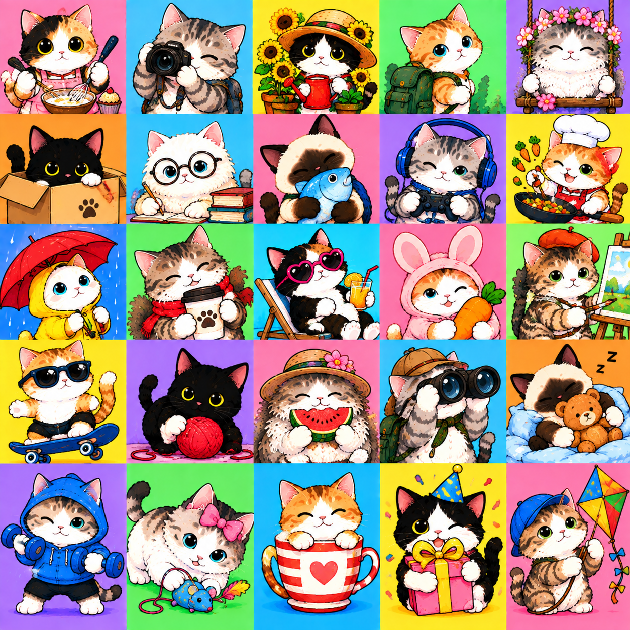 ManyCatWorld Cat Collage 8