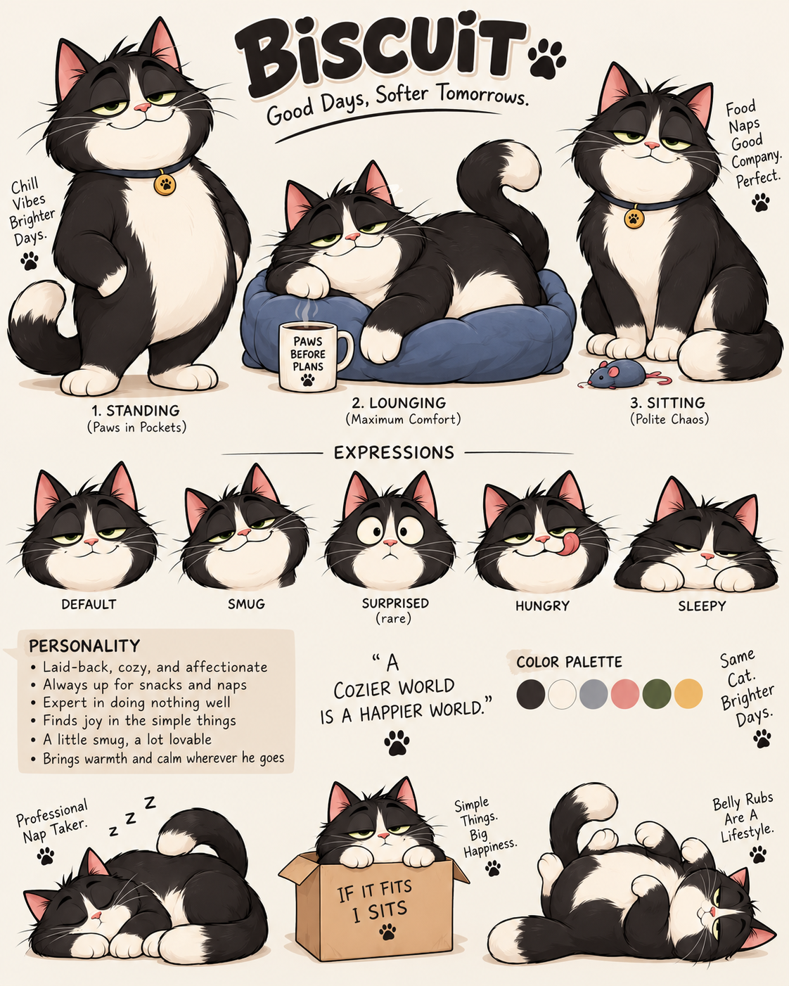 Biscuit the AI tuxedo cat